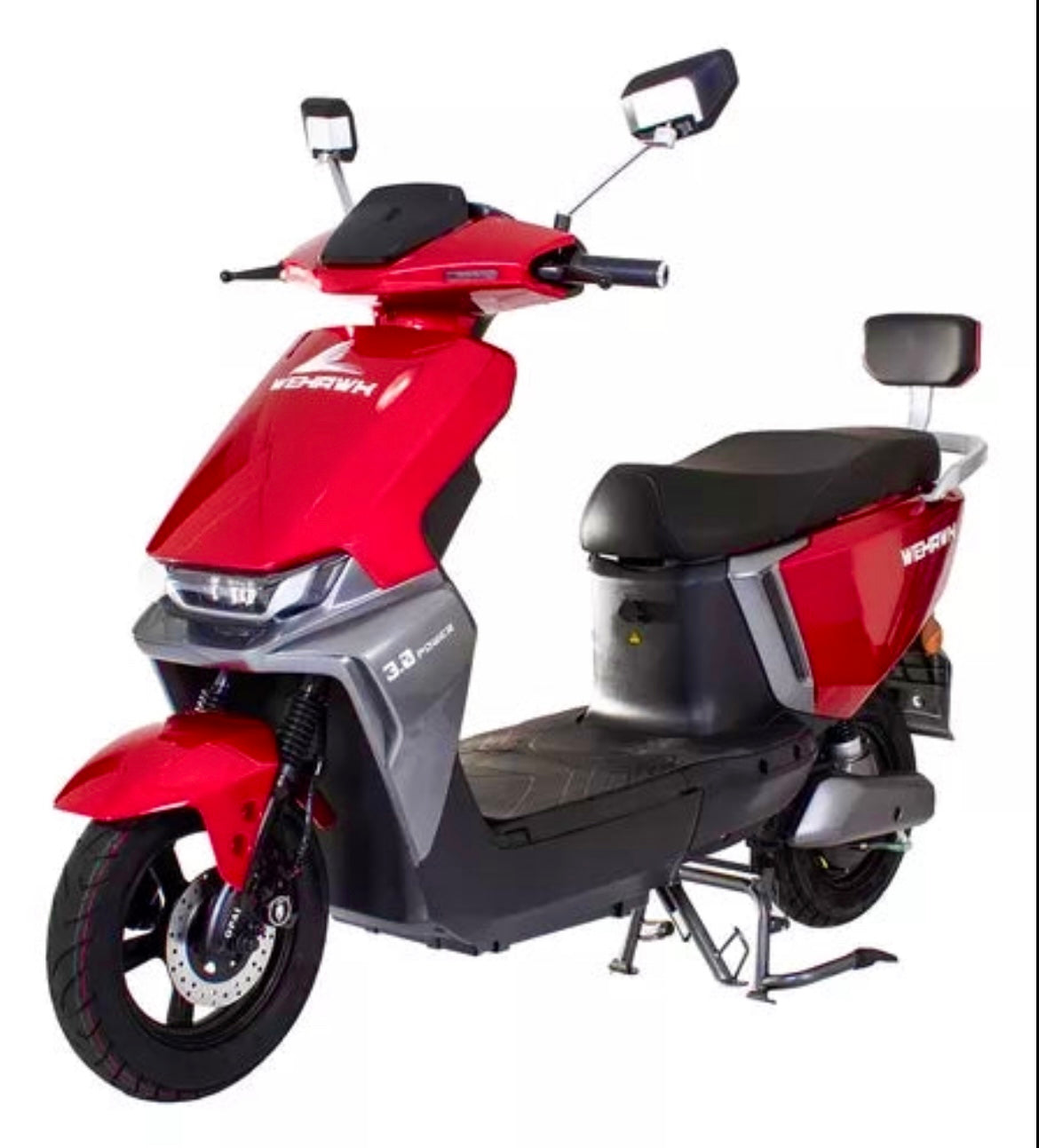 Bicicleta Elétrica Scooter WeHawk Max 3.0 Vermelha — 1000W de Potência, 2 Lugares e Sem CNH!