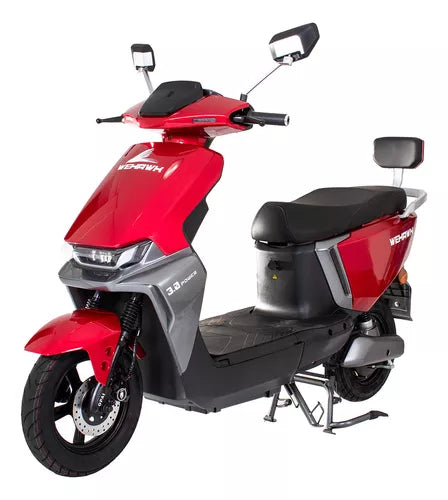 Bicicleta Elétrica Scooter WeHawk Max 3.0 Vermelha — 1000W de Potência, 2 Lugares e Sem CNH!