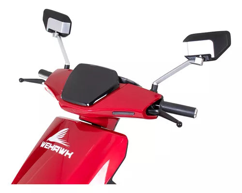 Bicicleta Elétrica Scooter WeHawk Max 3.0 Vermelha — 1000W de Potência, 2 Lugares e Sem CNH!